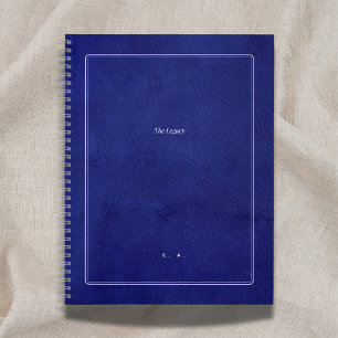 The Legacy   Indigo Leather & Silver Scholar Notebook