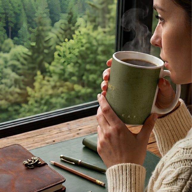 The Legacy | Personalized Author Green Coffee Mug (Creator Uploaded)