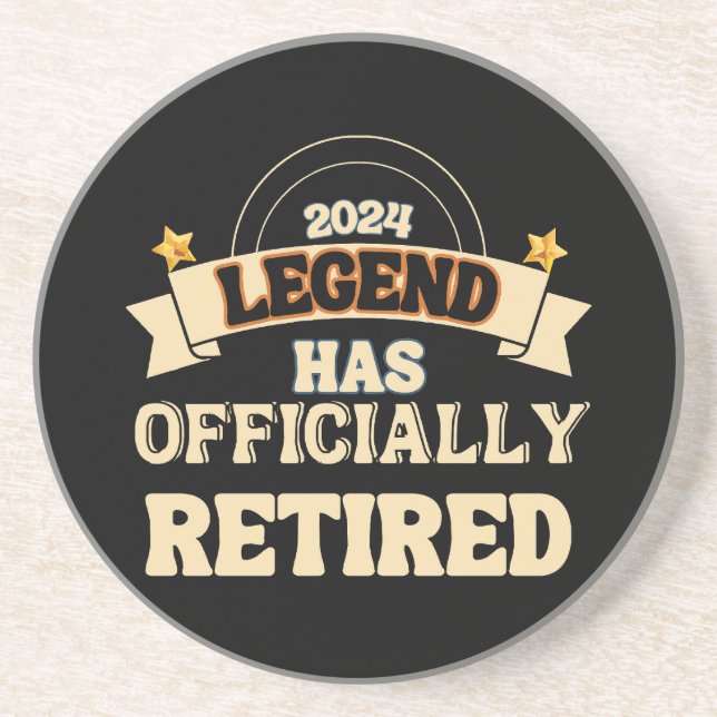 The legend has officially retired coaster (Front)