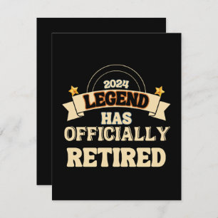 The legend has officially retired enclosure card