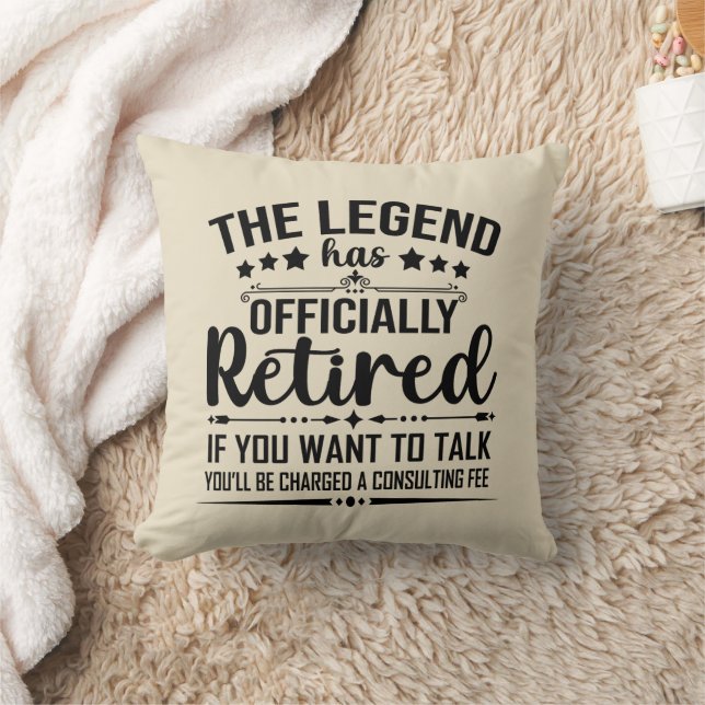 The legend has officially retired fuuny retirement throw pillow (Blanket)