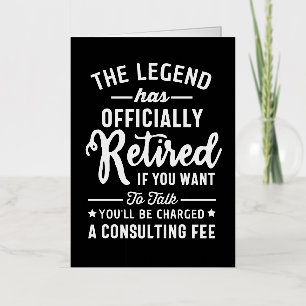 The Legend Has Officially Retired If you Want  Foil Holiday Card