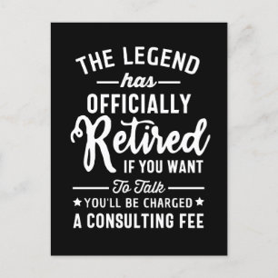 The Legend Has Officially Retired If you Want Holiday Postcard