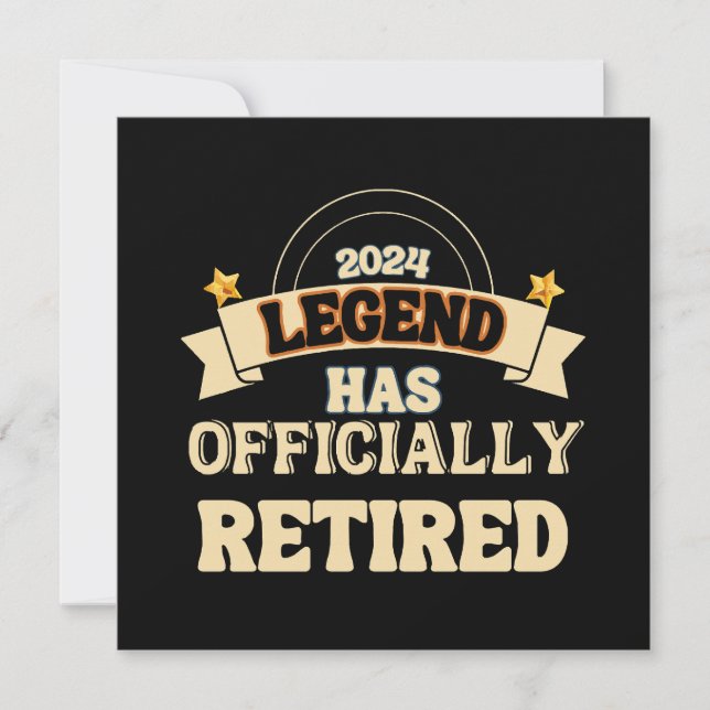 The legend has officially retired invitation (Front)