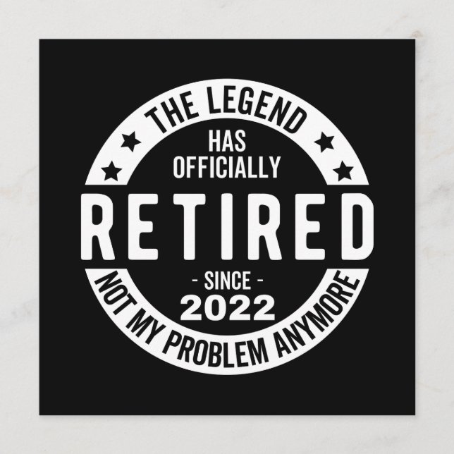 The Legend Has Officially Retired, Retired 2022 Advice Card (Front)