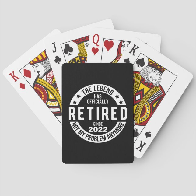 The Legend Has Officially Retired, Retired 2022 Playing Cards (Back)