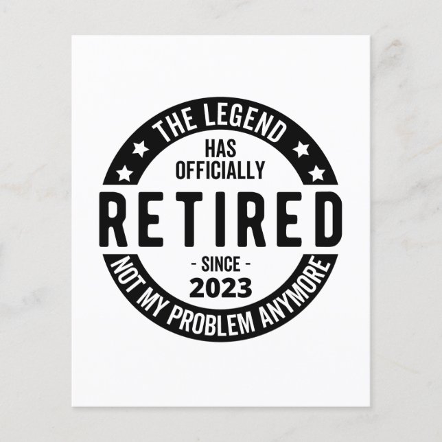 The Legend Has Officially Retired, Retired 2023 (Front)