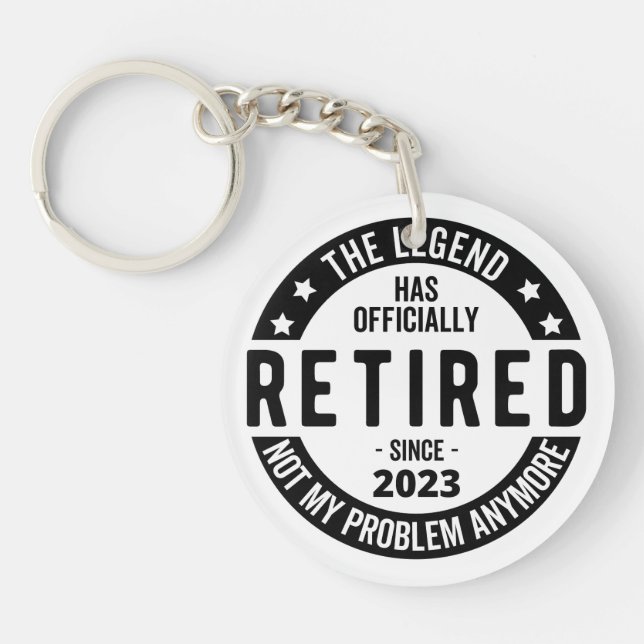 The Legend Has Officially Retired, Retired 2023 Keychain (Front)