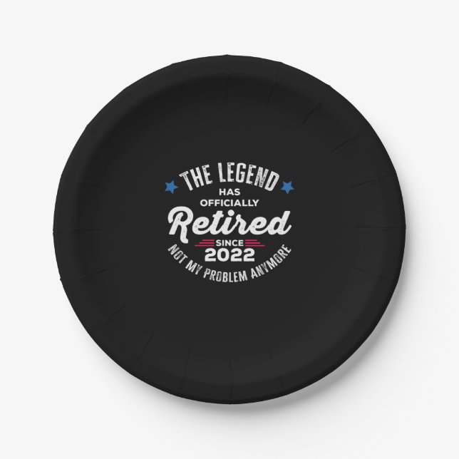 The Legend Has Officially Retired Since 2022 Not M Paper Plate (Front)