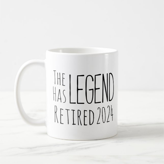 The Legend Has Retired 2024 Coffee Mug (Left)
