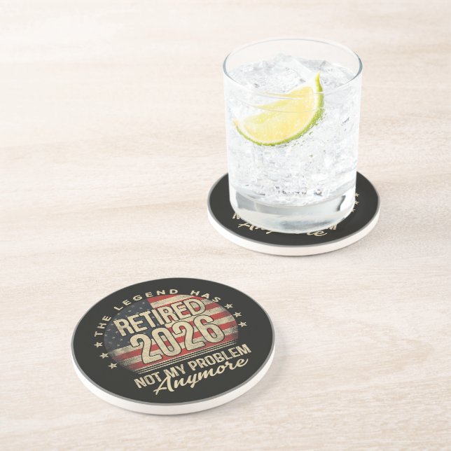 The Legend Has Retired 2026 Funny  Coaster (Side)