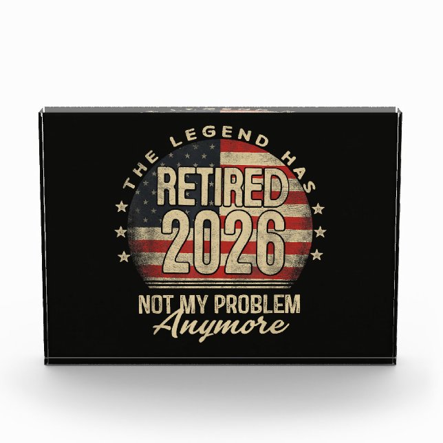 The Legend Has Retired 2026 Funny  Photo Block (Front)