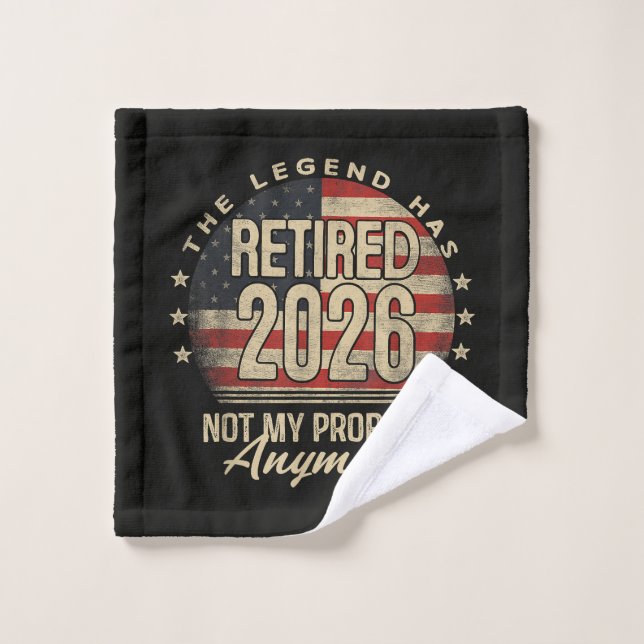 The Legend Has Retired 2026 Funny  Wash Cloth (Wash Cloth)