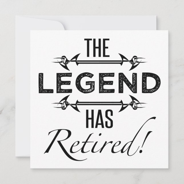 The Legend Has Retired Card (Front)