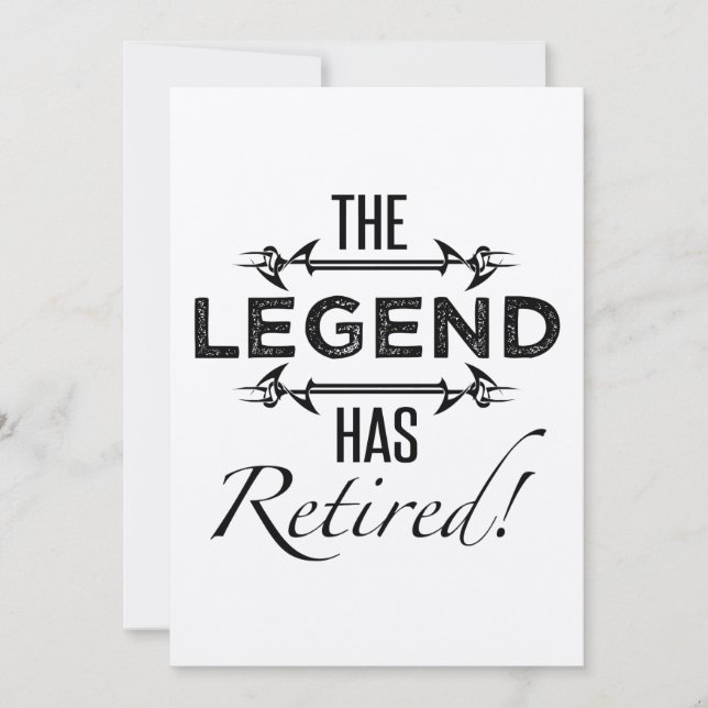 The Legend Has Retired Card (Front)