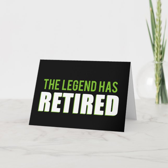 The Legend Has Retired Card (Front)