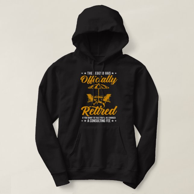 The Legend Has Retired Consulting Fee Veteran Cons Hoodie (Design Front)