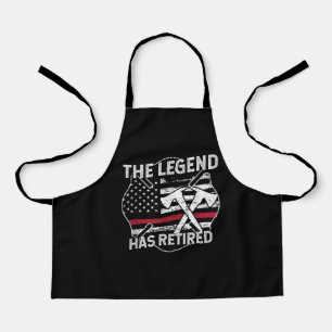 The Legend Has Retired Firefighter Retirement Apron