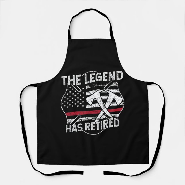 The Legend Has Retired Firefighter Retirement Apron (Front)