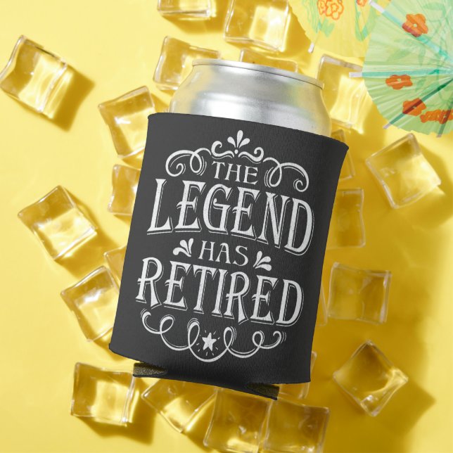The Legend Has Retired Funny Retirement Dad Gift Can Cooler (In Situ Summer)