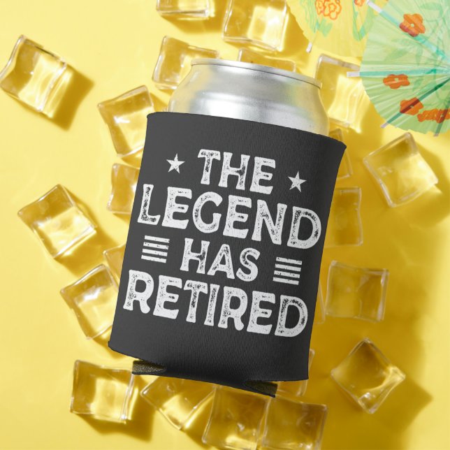 The Legend Has Retired Funny Retirement Dad Gift Can Cooler (In Situ Summer)