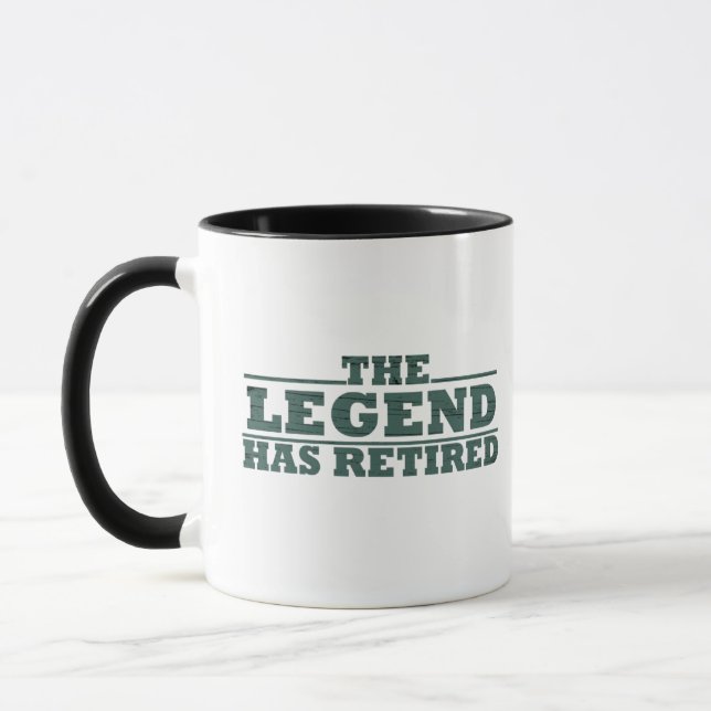 The Legend Has Retired funny retirement Mug (Left)