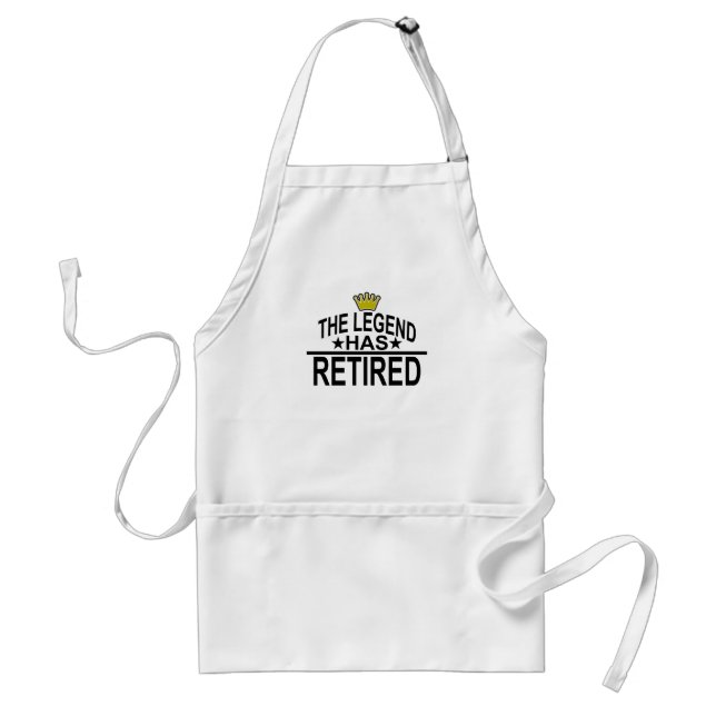 THE LEGEND HAS RETIRED FUNNY SHIRT . STANDARD APRON (Front)