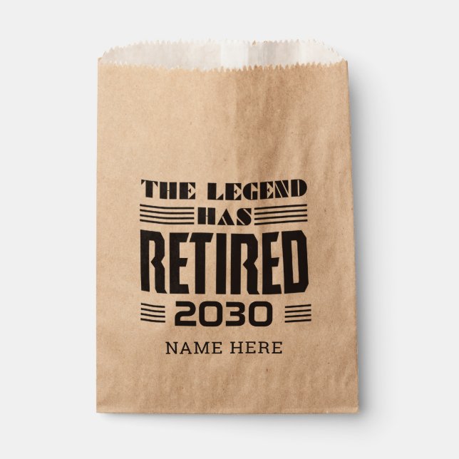 The Legend Has Retired Grandpa Retirement Party Favour Bag (Front)