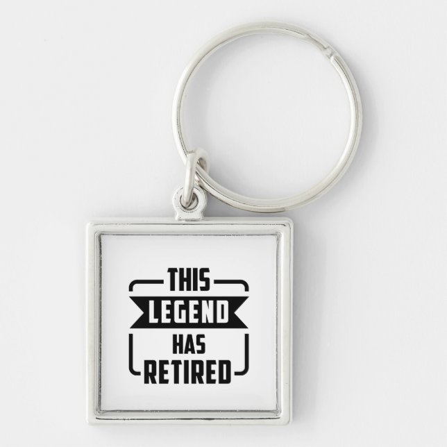 the legend has retired  keychain (Front)