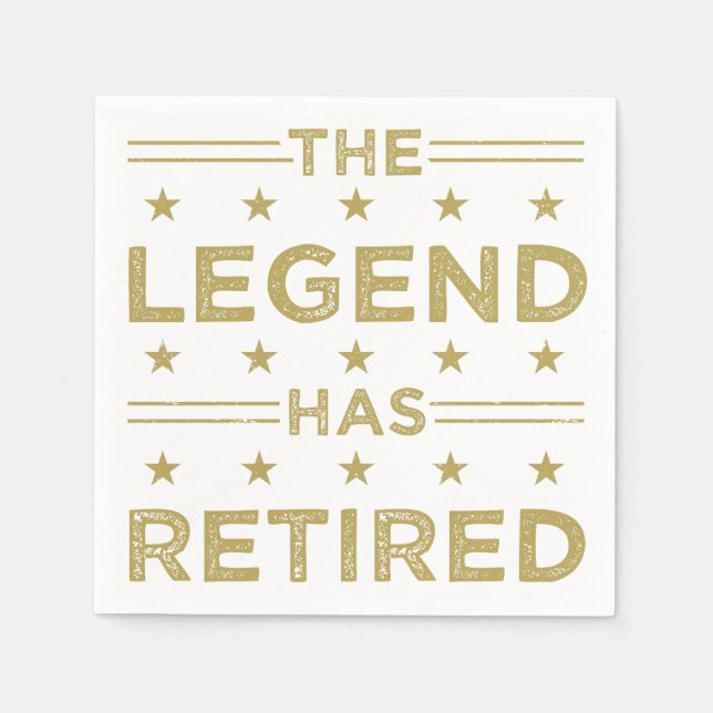 The Legend Has Retired Napkin (Front)