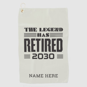 The Legend Has Retired Personalized Retirement Golf Towel
