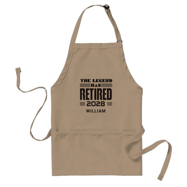 The Legend Has Retired Personalized Retirement Standard Apron (Front)