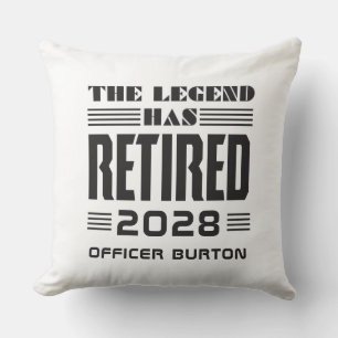 The Legend Has Retired Personalized Retirement Throw Pillow