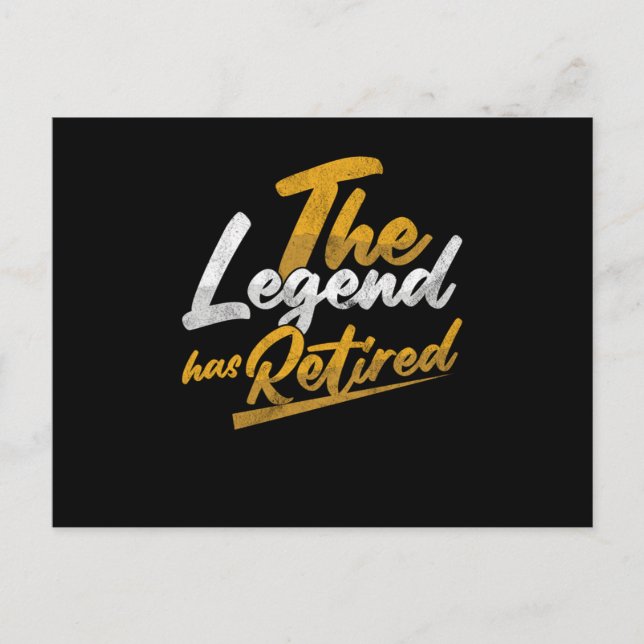 The Legend Has Retired Retirement Grandpa Gift Postcard (Front)