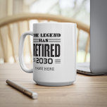 The Legend Has Retired Retirement Personalized Coffee Mug<br><div class="desc">This cute parting gift is bound to make someone's day at their retirement party. Add the year of retirement and a name by clicking the "Personalize" button above. 
Makes a great leaving gift for your best coworker or boss</div>