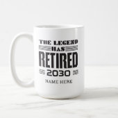 The Legend Has Retired Retirement Personalized Coffee Mug (Left)