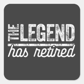 the legend has retired square sticker