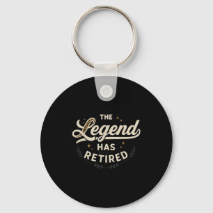 The Legend Has Retired Vintage Script Keychain
