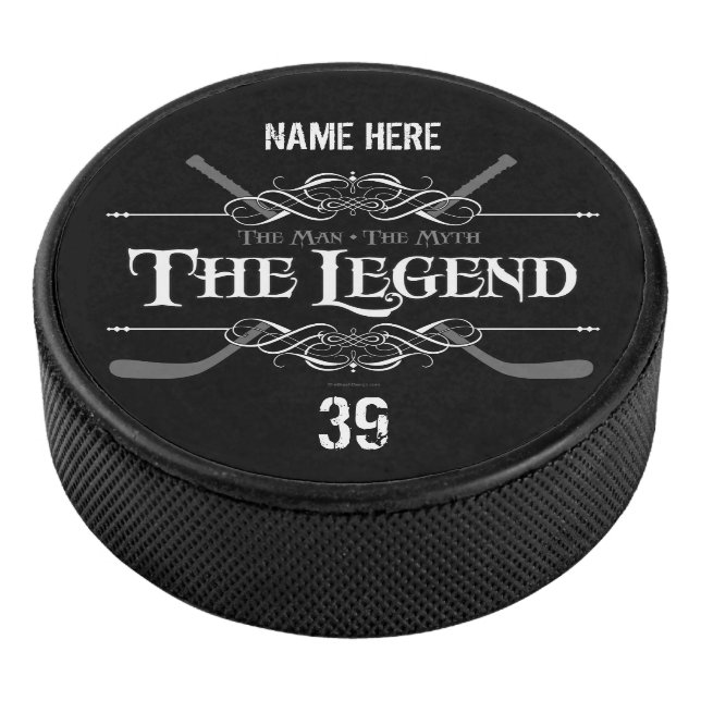 The Legend (hockey | personalized) Hockey Puck (3/4)