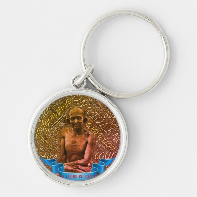 The Legend of Gandhiji Porte-clé Premium Medium Keychain (Front)