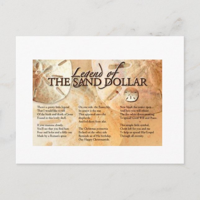 The Legend of the Sand Dollar Postcard (Front)