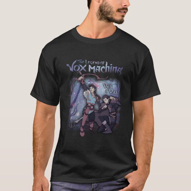 The Legend Of Vox Machina Vex And Vax Forest Scene T-Shirt (Front)