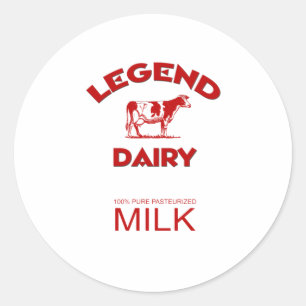 The legendary Legend Dairy Classic Round Sticker