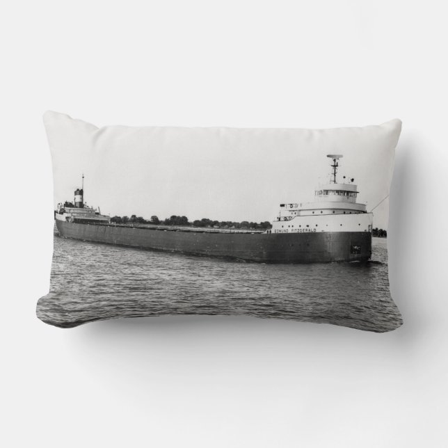 The Legendary S.S. Edmund Fitzgerald Lumbar Pillow (Front)