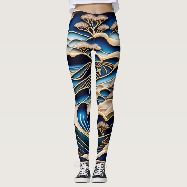 The Leggings of a Kimono Pattern That Combines Vin (Front)