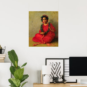 The Lei Maker by Theodore Wores Poster