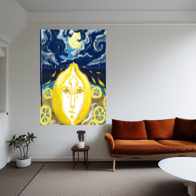 The lemon and the lemon field  | AI Art  Poster (Creator Uploaded)