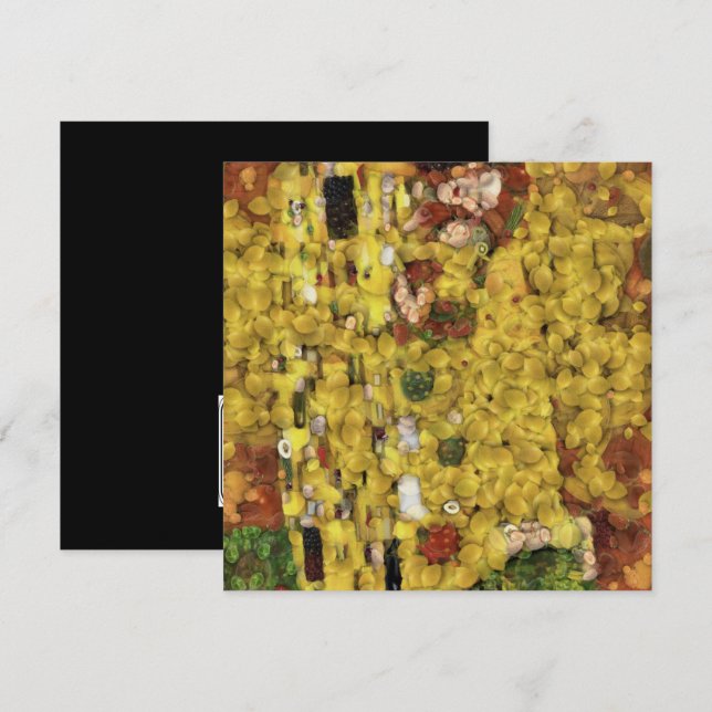 The Lemon Kiss Vegetable Decoupage Spoof Art Invitation (Front/Back)