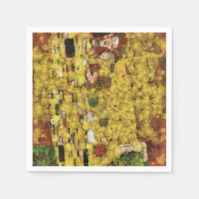 The Lemon Kiss Vegetable Decoupage Spoof Art Napkin (Front)