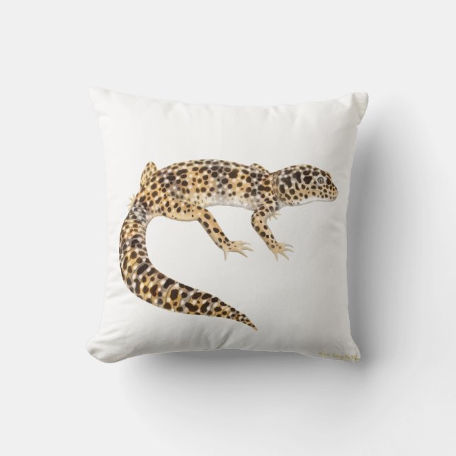 The Leopard Gecko Lizard Pillow (Front)
